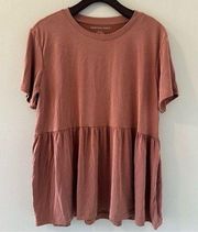 NWT American Eagle Peplum Babydoll Short Sleeve Top Size Medium