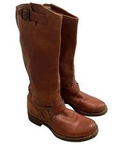 FRYE 77605 Veronica Slouch Brown Leather Women's Riding Booties Boots Size 7