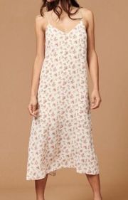 NWT Whimsy and Row Jade Dress In Cream Floral Print Medium