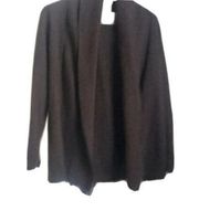 Kenar Womens Long Slee Open Wrap Cardigan Sweater Italian Merino Wool Brown Sz S