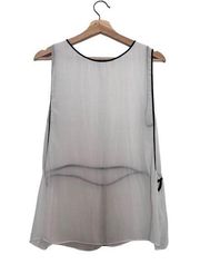 Helmut Lang  Black & White Sheer Layer Top size L