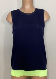 New. THEORY silk navy top. Retails $245