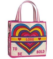NWT Brighton Rainbow Bright Tote Bag Mod Colorful Tom Clancy Canvas Wearable Art