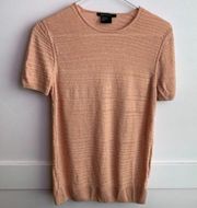 A/X Armani Exchange Peach Short Sleeve Knit Blouse