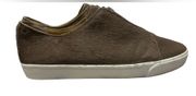 Lafayette 148 New York Leather Brown Cow Hair Sneakers 8.5