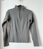Women's Free Style Quarter-Zip Pullover Stone Gray Size S