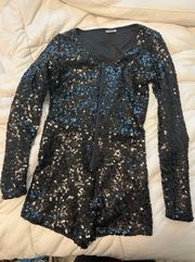 Black Sequin Jumpsuit