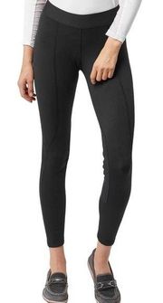 Kerrits Flow Rise Knee Patch Performance Riding Tights Leggings Black Womens S