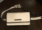 White Faux Leather Belt Bag