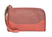 Frye Shiloh Leather Slim Half-Zip Wristlet NEW