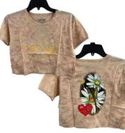 Boys Lie Lady Flower Tie Dye Tee Small New