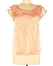 Peach Satin Blouse Lace Sleeveless Tank Business Work Career Medium Vero Moda