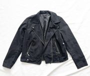 Clothing Black Suede Moto Jacket Size Large