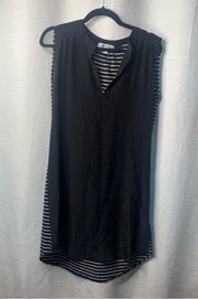 Amour Vert silk striped jersey tunic dress size medium