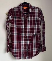 Joe Fresh button down small flannel long sleeve shirt fall winter casual