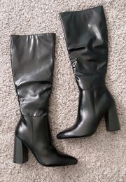 New Boutique Black Thigh High Heel Boots