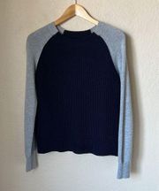 Current Elliott Grey And Navy Wool Blend Sweater