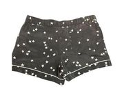 Equipment femme 100% silk star patterened black shorts