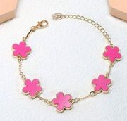 🌸 pink gold tone bracelet 🌸​​​​​​​​