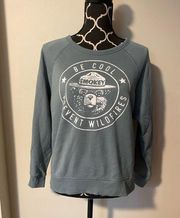 EUC Grayson Threads Blue and White Smokey Bear Graphic Sweater size XS
