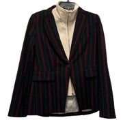 NWOT Veronica Beard Layered Carter Stripe Cutaway Blazer w/ Removable Dickey