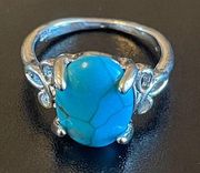 Turquoise S925 sterling silver ring size 8