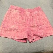 NWOT  Pink Denim Elastic Shorts