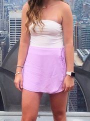 Pacsun Pink polka dot skort