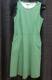 New York And Company Green Printed Dress