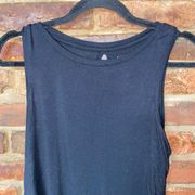 Halogen Black Sleeveless Crew Neck High Low Tank Top Women's Size XS