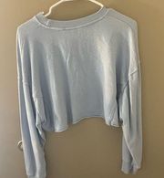 Light blue cropped, long sleeve, size small