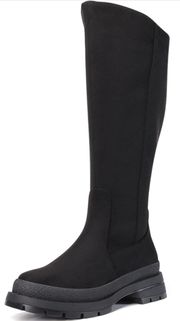 Knee High Black Suede Boots