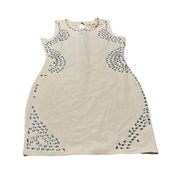Say What? White Rhinestone Party Cocktail Dress Women’s Large Midi