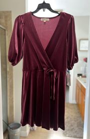 Maroon/Purple Velvet Dress