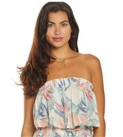 Rip Curl Sea Breeze Tube Top Floral White Size Large NWT