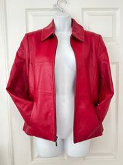 Lambskin Leather Short Jacket