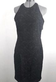 𝅺KARDASHIAN Kollection Black Quilted Sleeveless Halter Dress Size L