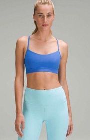 Lululemon Flow Y Bra in Pipe Dream Blue Size 6