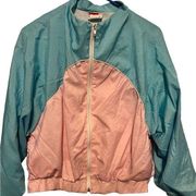 Reebok vintage pink and blue windbreaker size medium