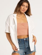 Womens Gauze Boyfriend Shirt