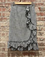 Rebecca Taylor Plaid Ruffle Skirt Size 2