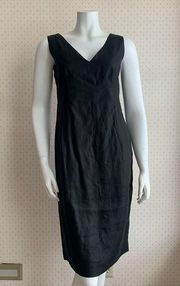 MaxMara Studio Classic Brown Linen Sheath Dress sz Medium PW13