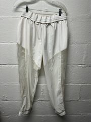 White Sheer Joggers