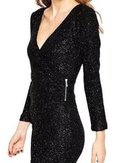 French Connection Sparkle Nights V Neck Dress Size 8