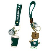 New 2 PCs of Starbucks keychain set