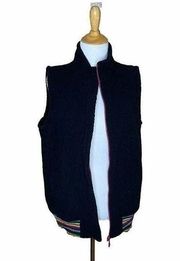 Life is Good black sherpa vest jacket sz Medium womens