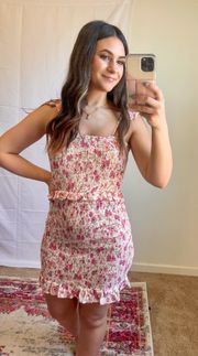 Floral Smocked Mini Dress