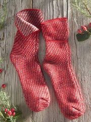 Anthropologie  Terrain Patik Slipper Socks Turkish Socks Red Gray OS UNISEX