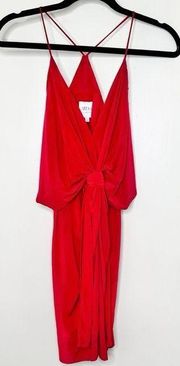 NWT MISA Los Angeles Domino Mini Dress in Red