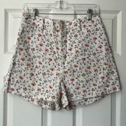 Rebecca Taylor Floral Denim Shorts - Size 30